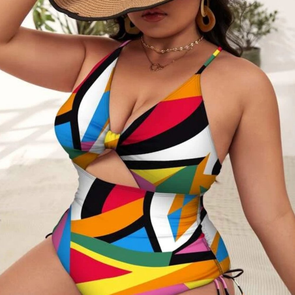 Multicolor One Piece Swimsuit
